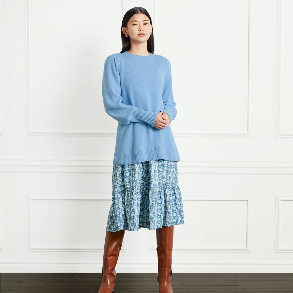 Hill House The Sylvie Sweater Vista Blue Merino Wool NWT Size XS
